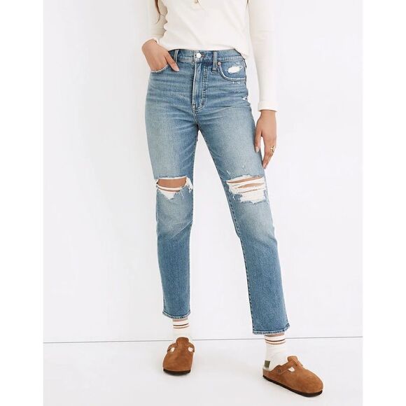 Madewell Denim - Madewell The Perfect Vintage Jean in Denman Wash Size 28 Distressed